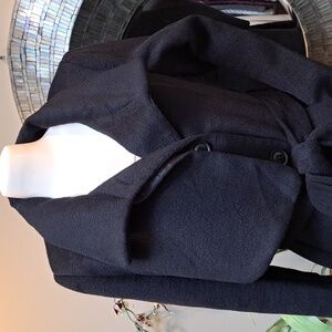 Black Miilla Knee Length Fall and Winter Coat